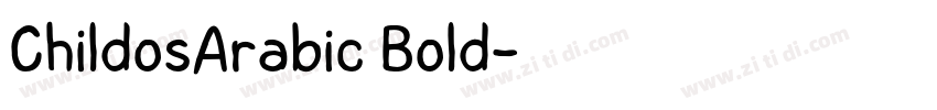 ChildosArabic Bold字体转换